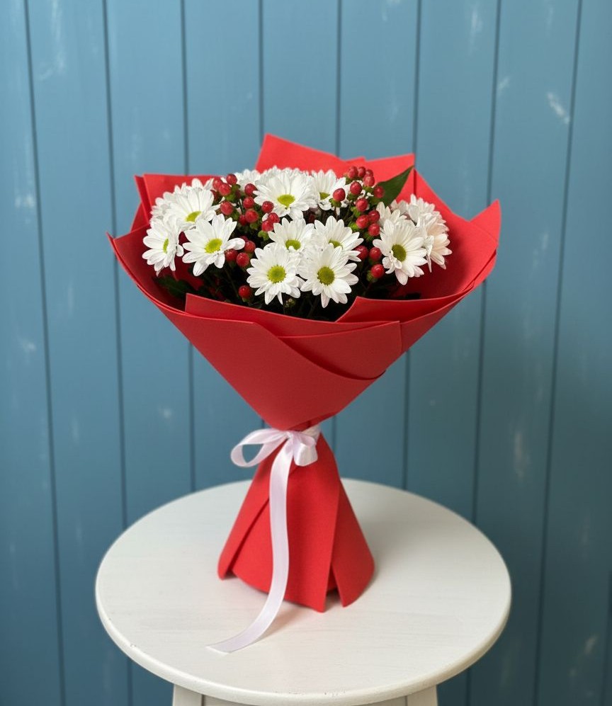 Букет цветов из: Хризантемы в Казачка