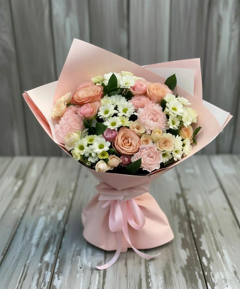 Букет цветов из: Гвоздики, Розы и Хризантемы в Казачка