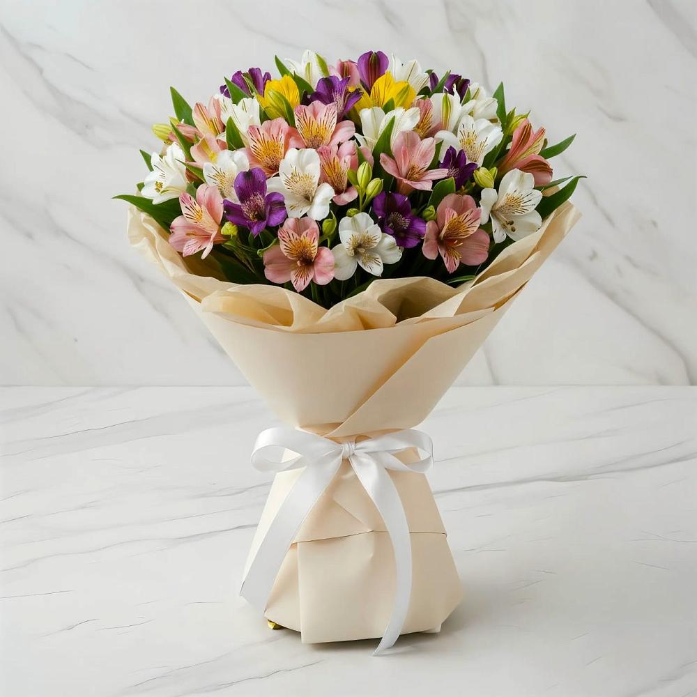 Букет цветов из: Альстромерии в Казачка