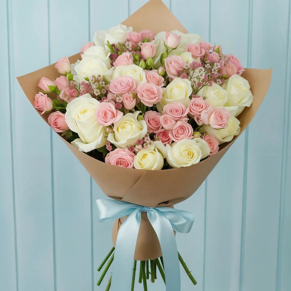 Букет цветов из: Розы в Казачка