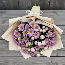 Букет цветов из:  Розы и Хризантемы в Казачка