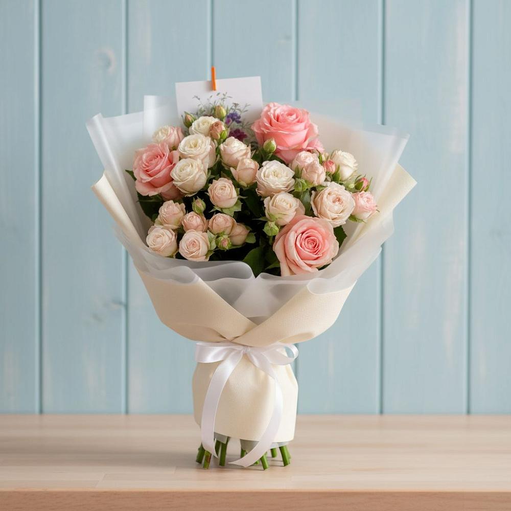 Букет цветов из: Розы в Казачка