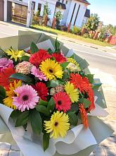 Букет цветов из:  Герберы #REPLACE_PRED# Казачка