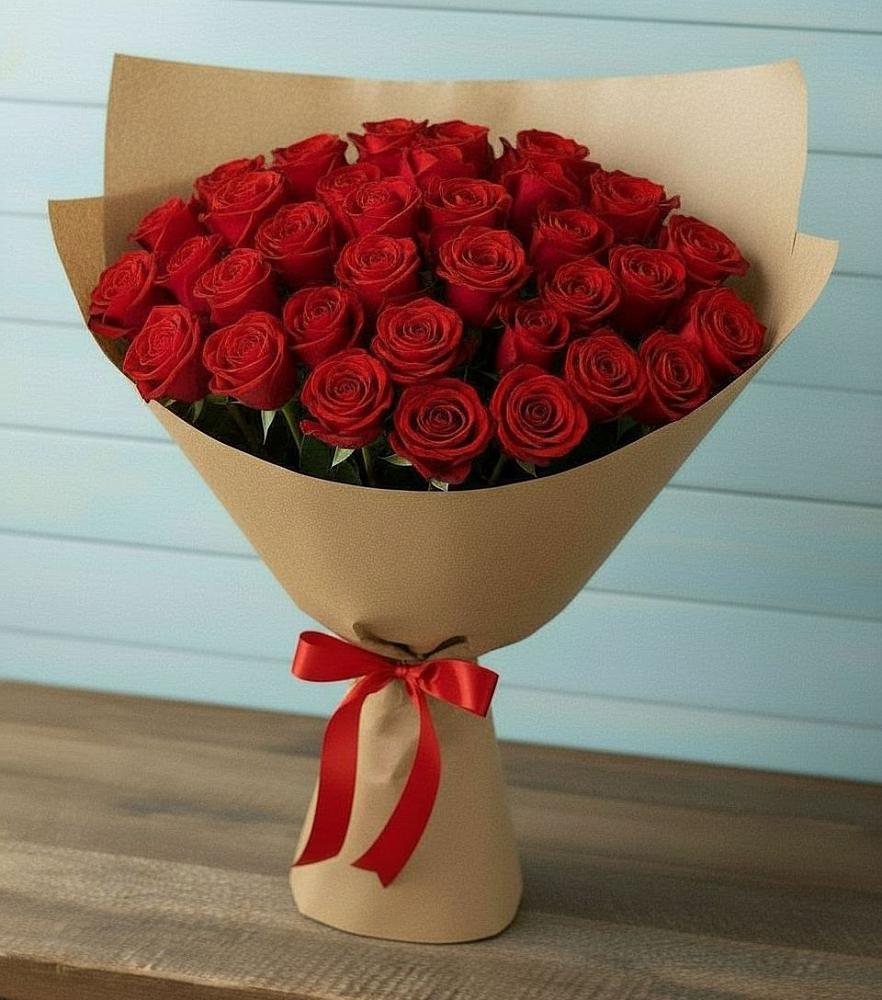 Букет Красные розы Милано в Казачка