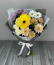 Букет цветов из:  Розы, Герберы и Хризантемы #REPLACE_PRED# Казачка