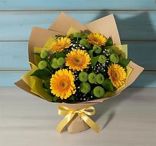 Букет цветов из:  Герберы и Хризантемы #REPLACE_PRED# Казачка