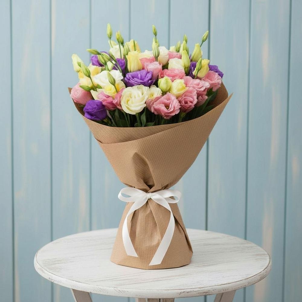 Букет цветов из: Лизиантусы в Казачка