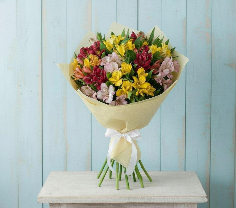 Букет цветов из: Альстромерии в Казачка