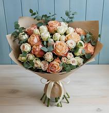 Букет цветов из:  Альстромерии и Розы #REPLACE_PRED# Казачка