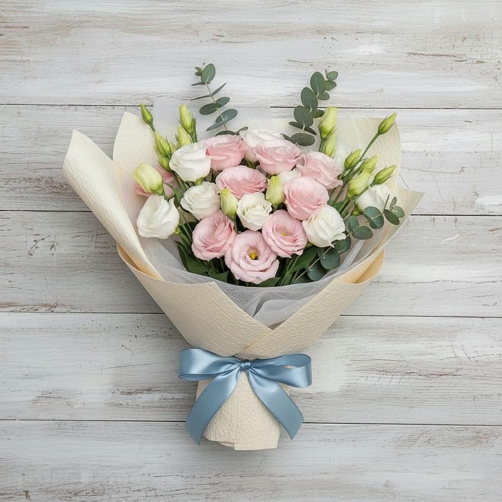 Букет цветов из: Лизиантусы в Казачка